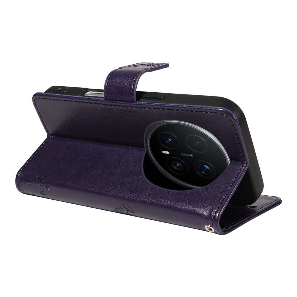 Trees knižkové puzdro na Honor Magic 8 Pro 5G - tmavofialové