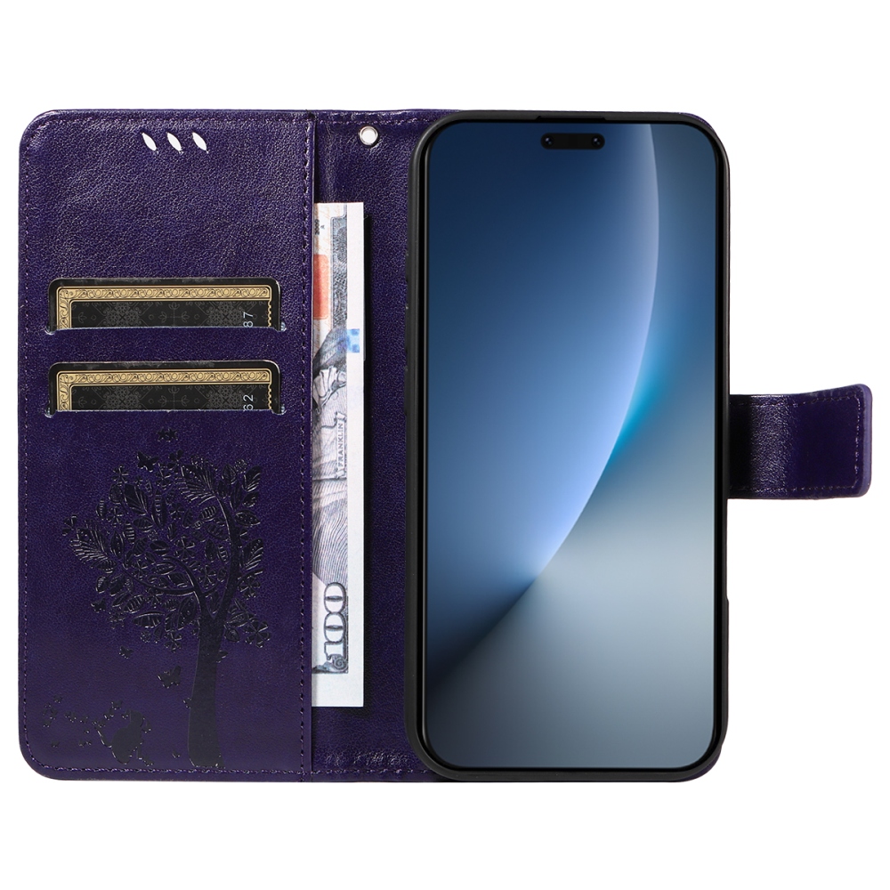 Trees knižkové puzdro na Honor Magic 8 Pro 5G - tmavofialové