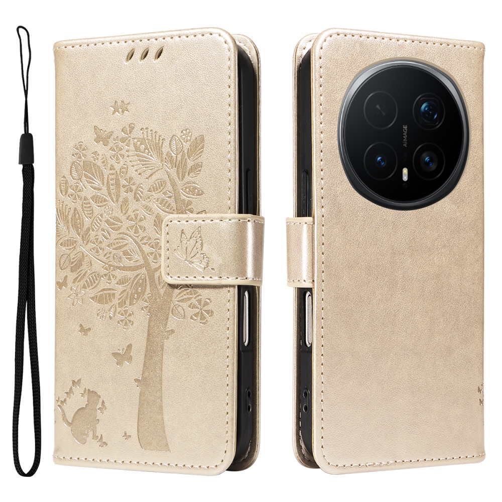 Trees knižkové puzdro na Honor Magic 8 Pro 5G - zlaté