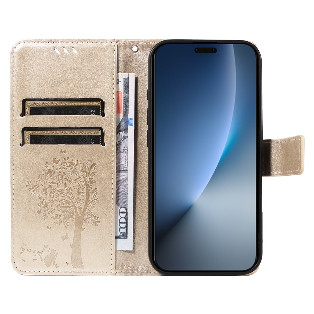 Trees knižkové puzdro na Honor Magic 8 Pro 5G - zlaté