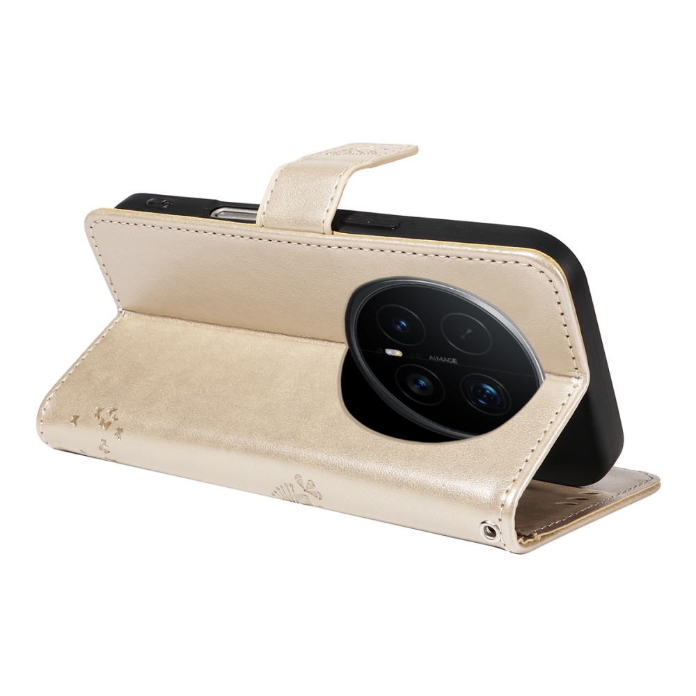 Trees knižkové puzdro na Honor Magic 8 Pro 5G - zlaté