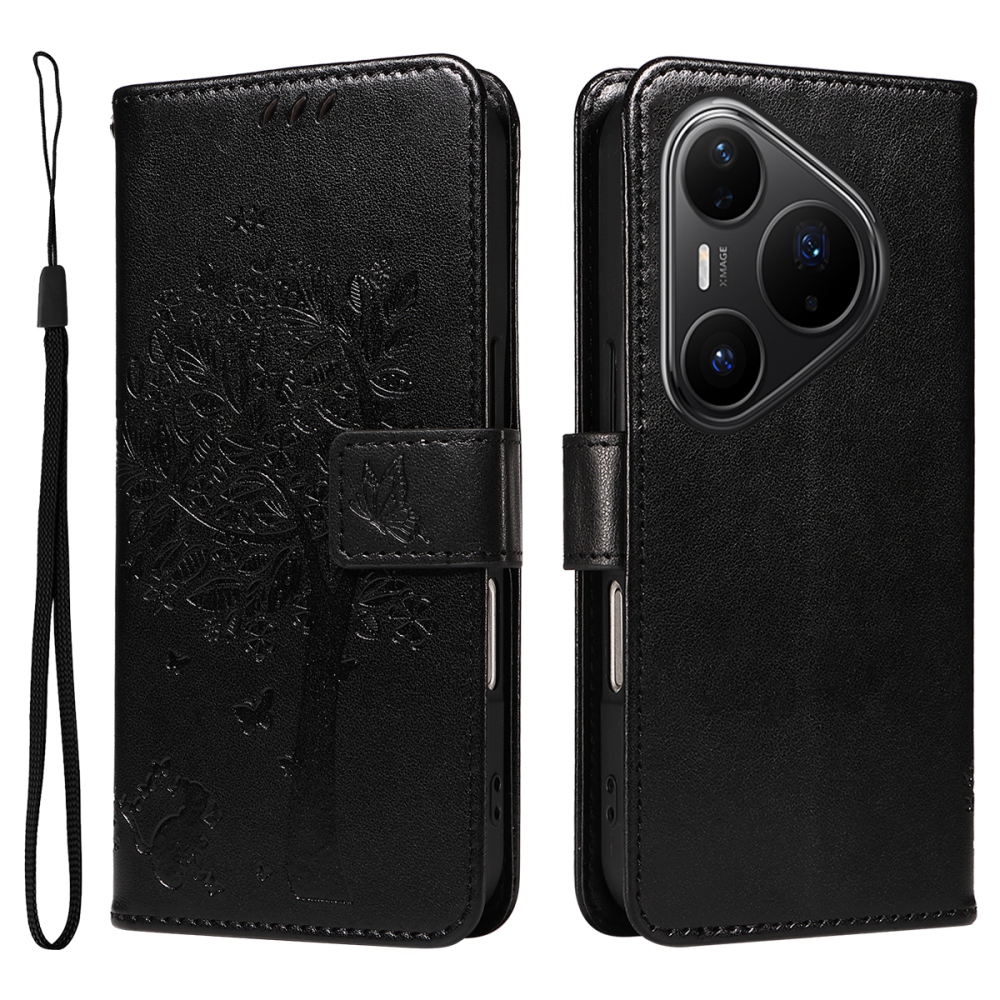 Trees knižkové puzdro na Huawei Pura 80 Pro - čierne