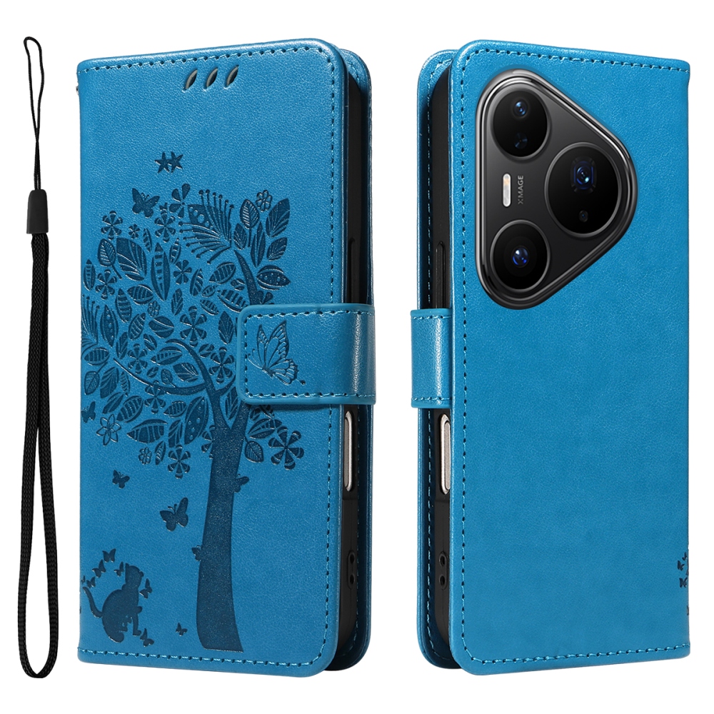 Trees knižkové puzdro na Huawei Pura 80 Pro - modré