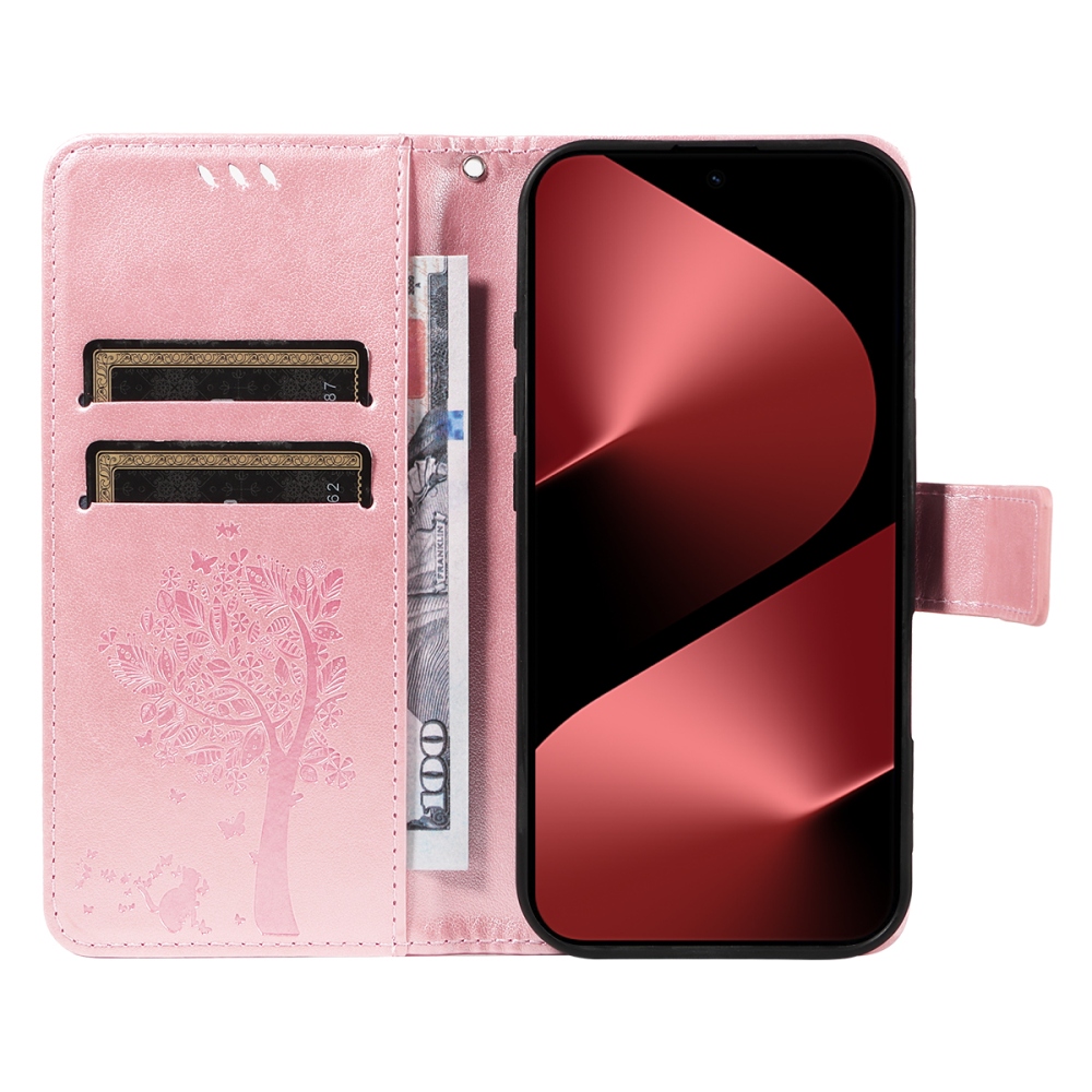Trees knižkové puzdro na Huawei Pura 80 Pro - ružovozlaté