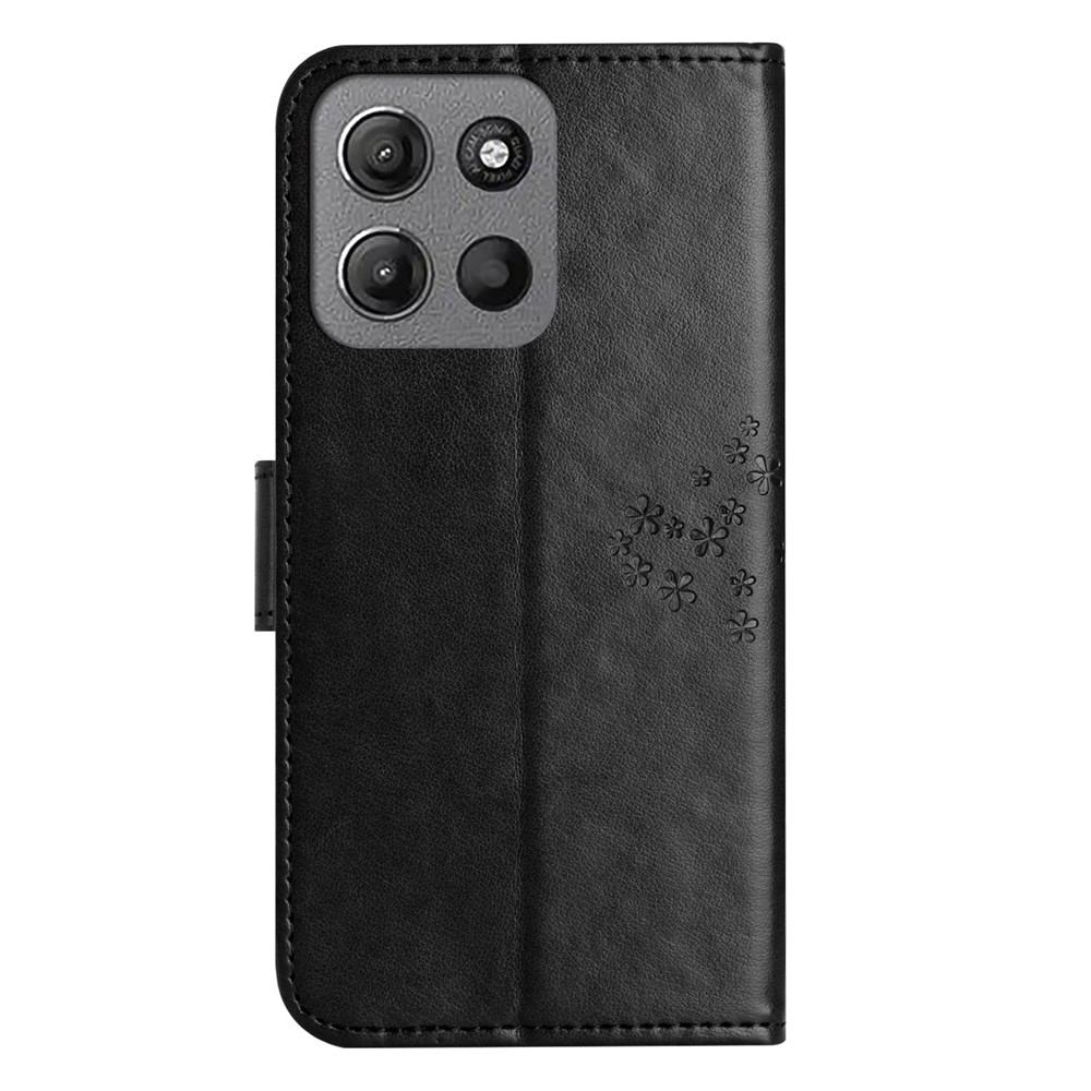 Trees knižkové púzdro na Motorola Moto G57 Power 5G - čierne