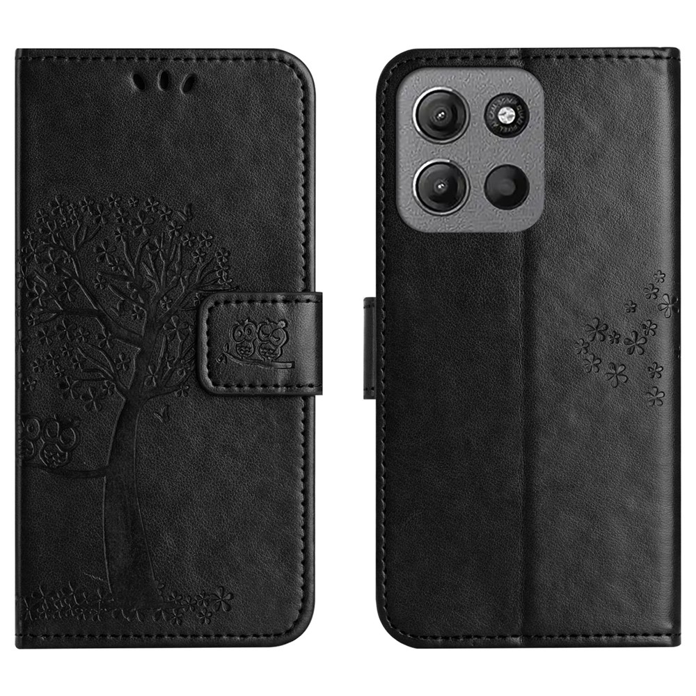 Trees knižkové púzdro na Motorola Moto G57 Power 5G - čierne
