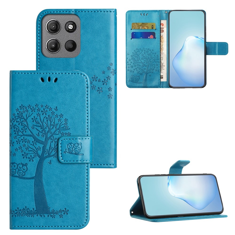 Trees knižkové púzdro na Motorola Moto G57 Power 5G - modré