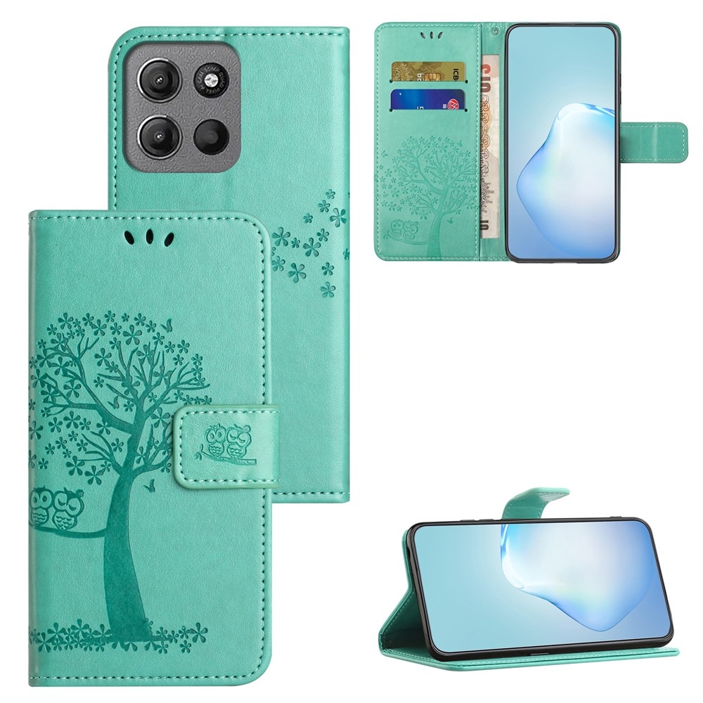 Trees knižkové púzdro na Motorola Moto G57 Power 5G - modrozelené