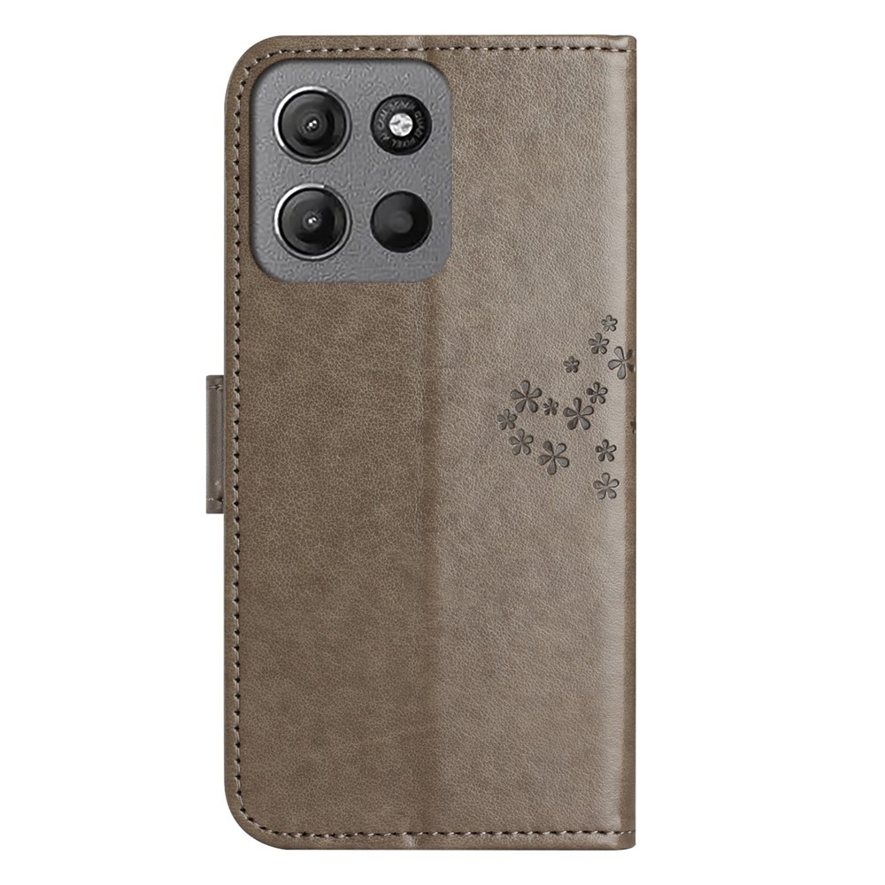 Trees knižkové púzdro na Motorola Moto G57 Power 5G - šedé