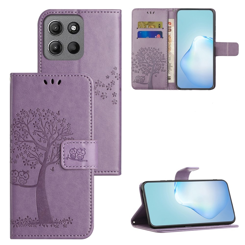 Trees knižkové púzdro na Motorola Moto G57 Power 5G - svetlofialové