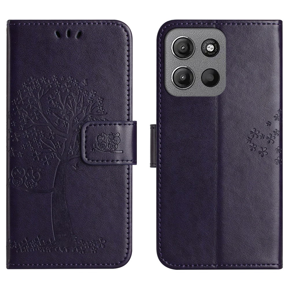 Trees knižkové púzdro na Motorola Moto G86 5G/G86 Power 5G - tmavofialové