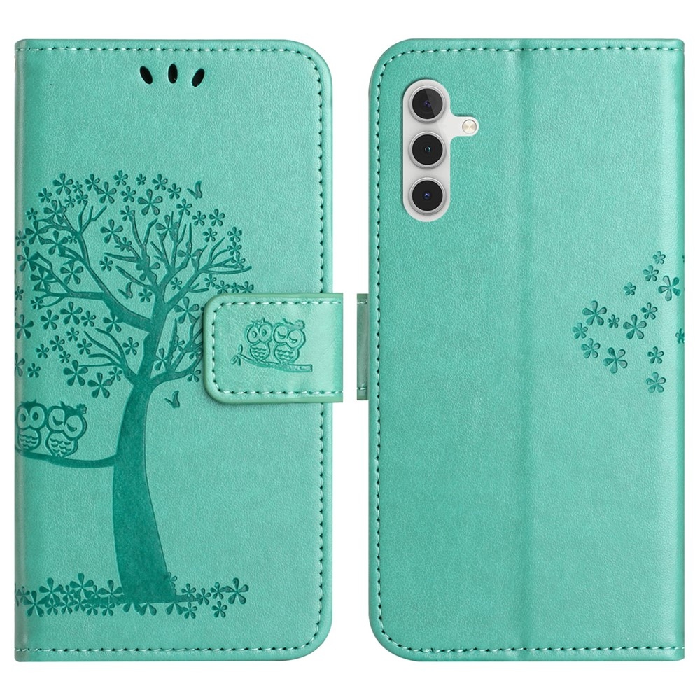 Trees knižkové púzdro na Samsung Galaxy A37 5G - modrozelené