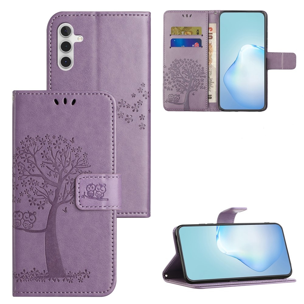 Trees knižkové púzdro na Samsung Galaxy A37 5G - svetlofialové