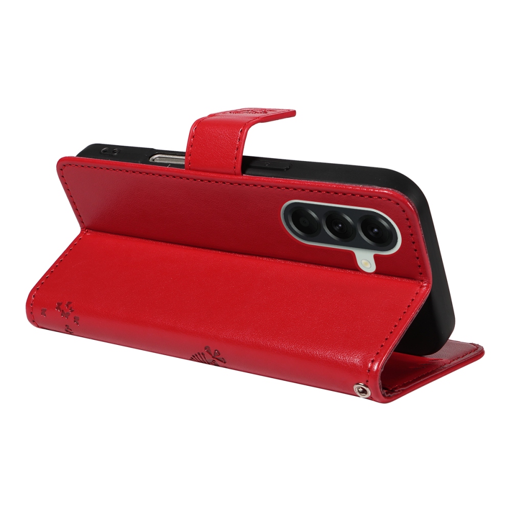 Trees knižkové púzdro na Samsung Galaxy A57 5G - červené