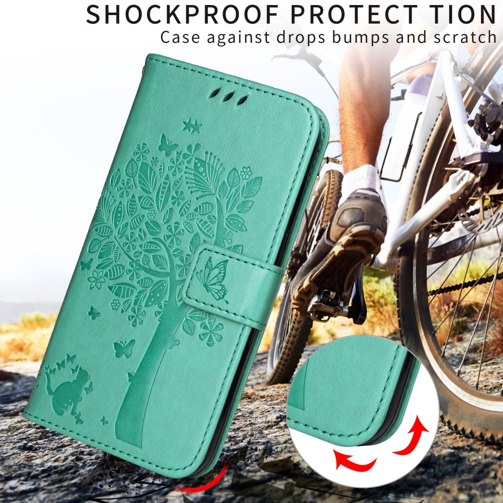 Trees knižkové púzdro na Samsung Galaxy A57 5G - modrozelené