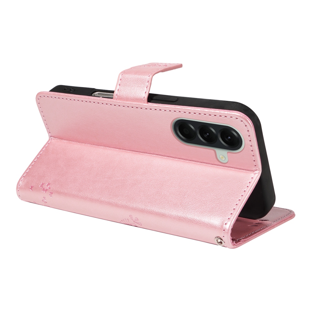 Trees knižkové púzdro na Samsung Galaxy A57 5G - ružovozlaté