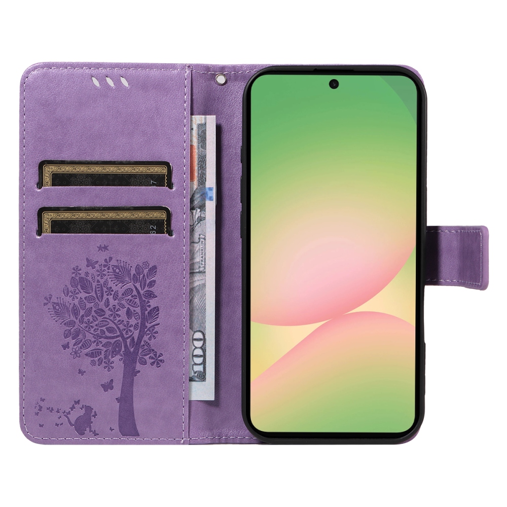 Trees knižkové púzdro na Samsung Galaxy A57 5G - svetlofialové