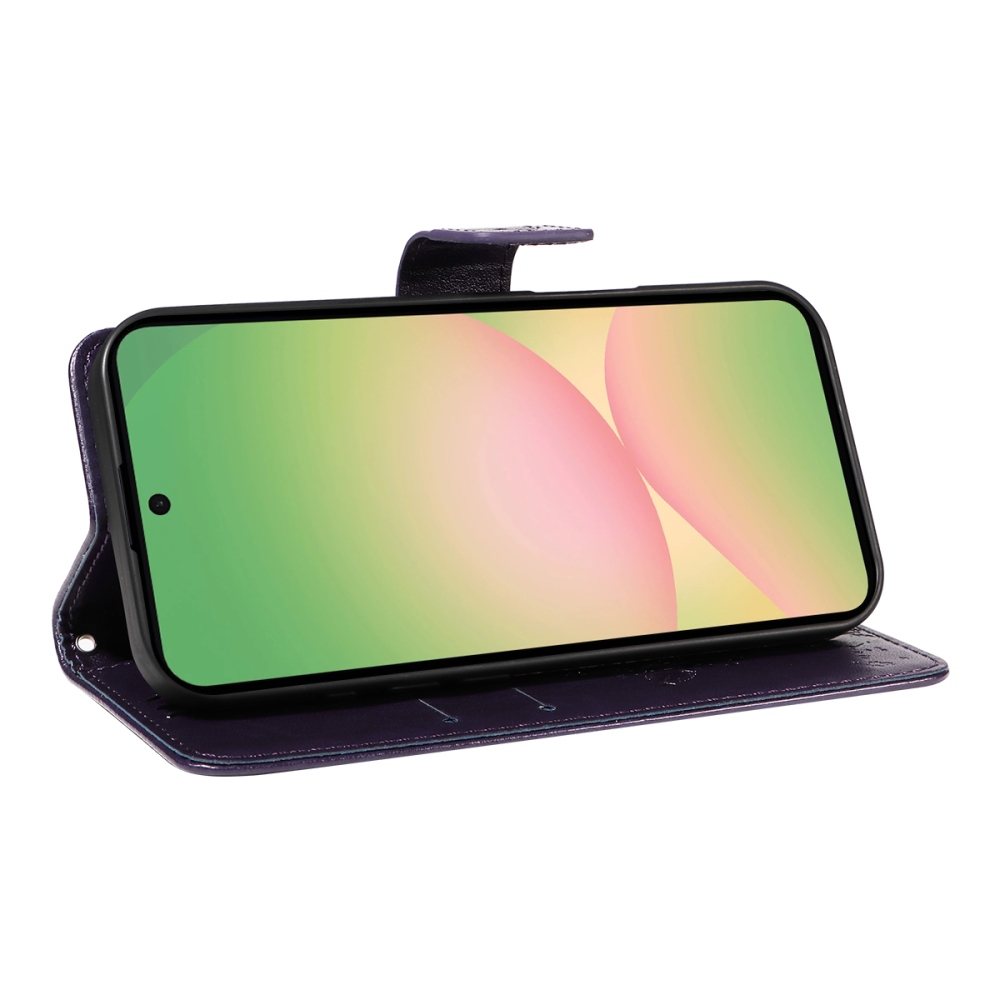 Trees knižkové púzdro na Samsung Galaxy A57 5G - tmavofialové