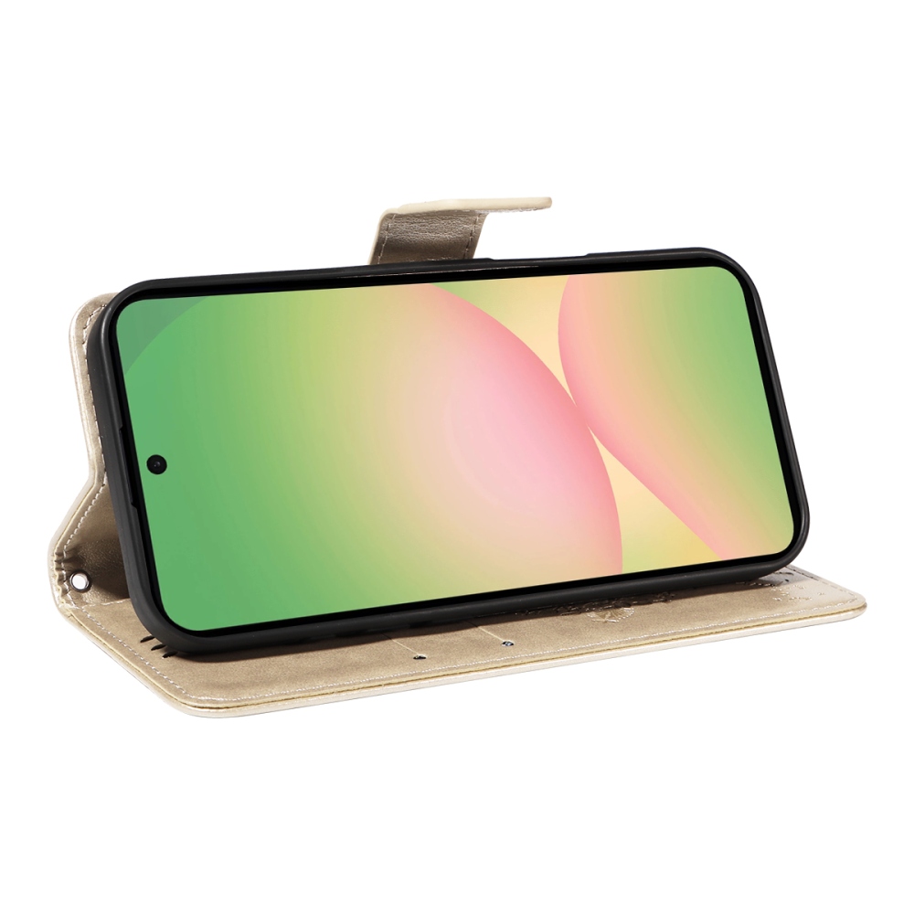 Trees knižkové púzdro na Samsung Galaxy A57 5G - zlaté