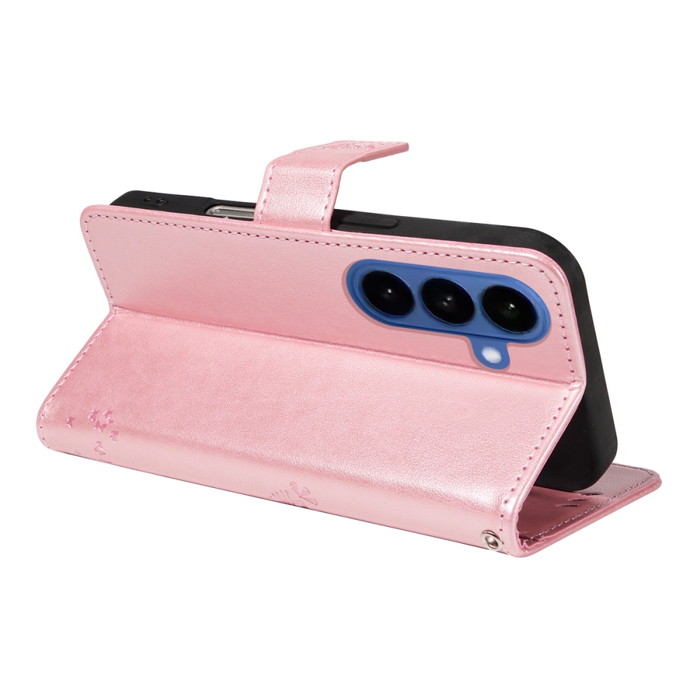 Trees knižkové púzdro na Samsung Galaxy S26+ - ružovozlaté