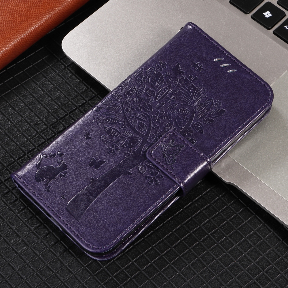 Trees knižkové púzdro na Samsung Galaxy S26+ - tmavofialové