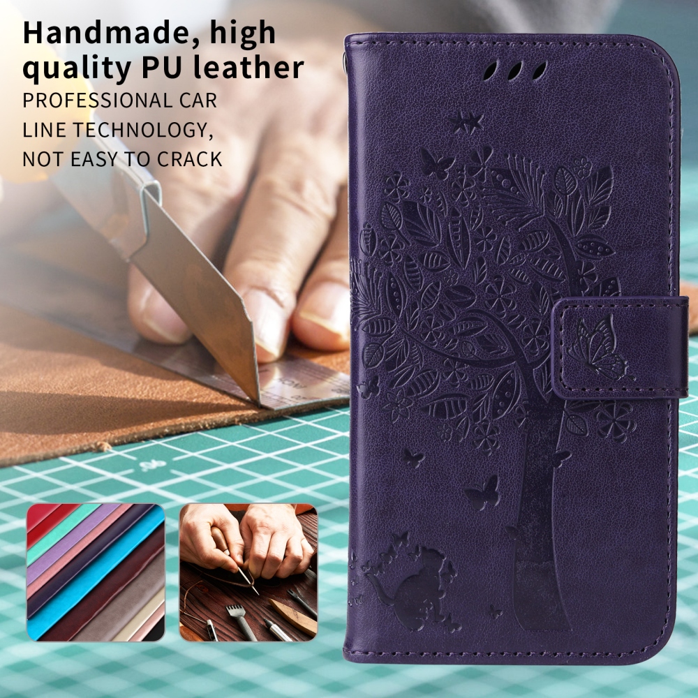 Trees knižkové púzdro na Samsung Galaxy S26+ - tmavofialové