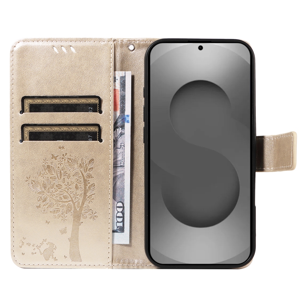Trees knižkové púzdro na Samsung Galaxy S26 Ultra - zlaté