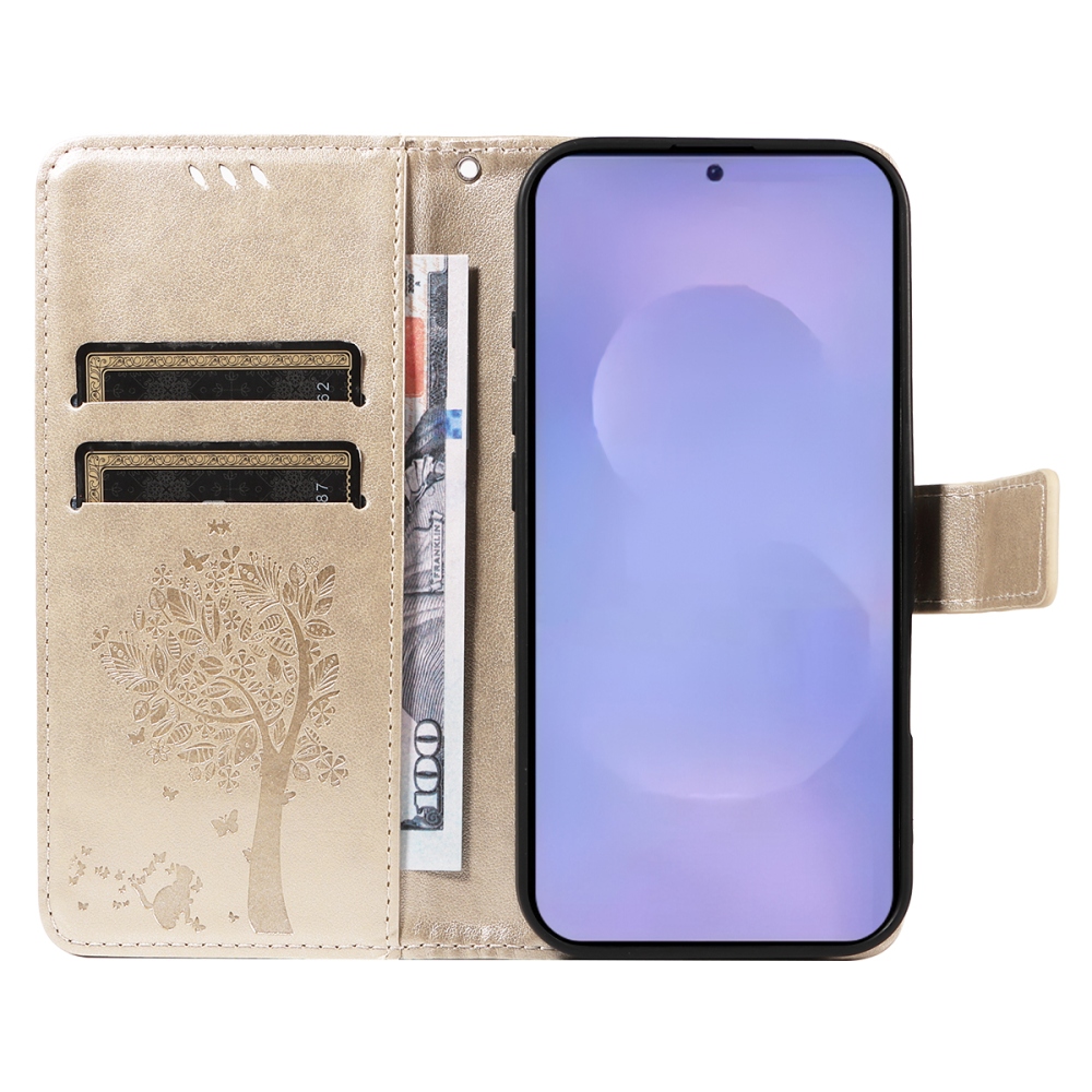 Trees knižkové púzdro na Samsung Galaxy S26+ - zlaté