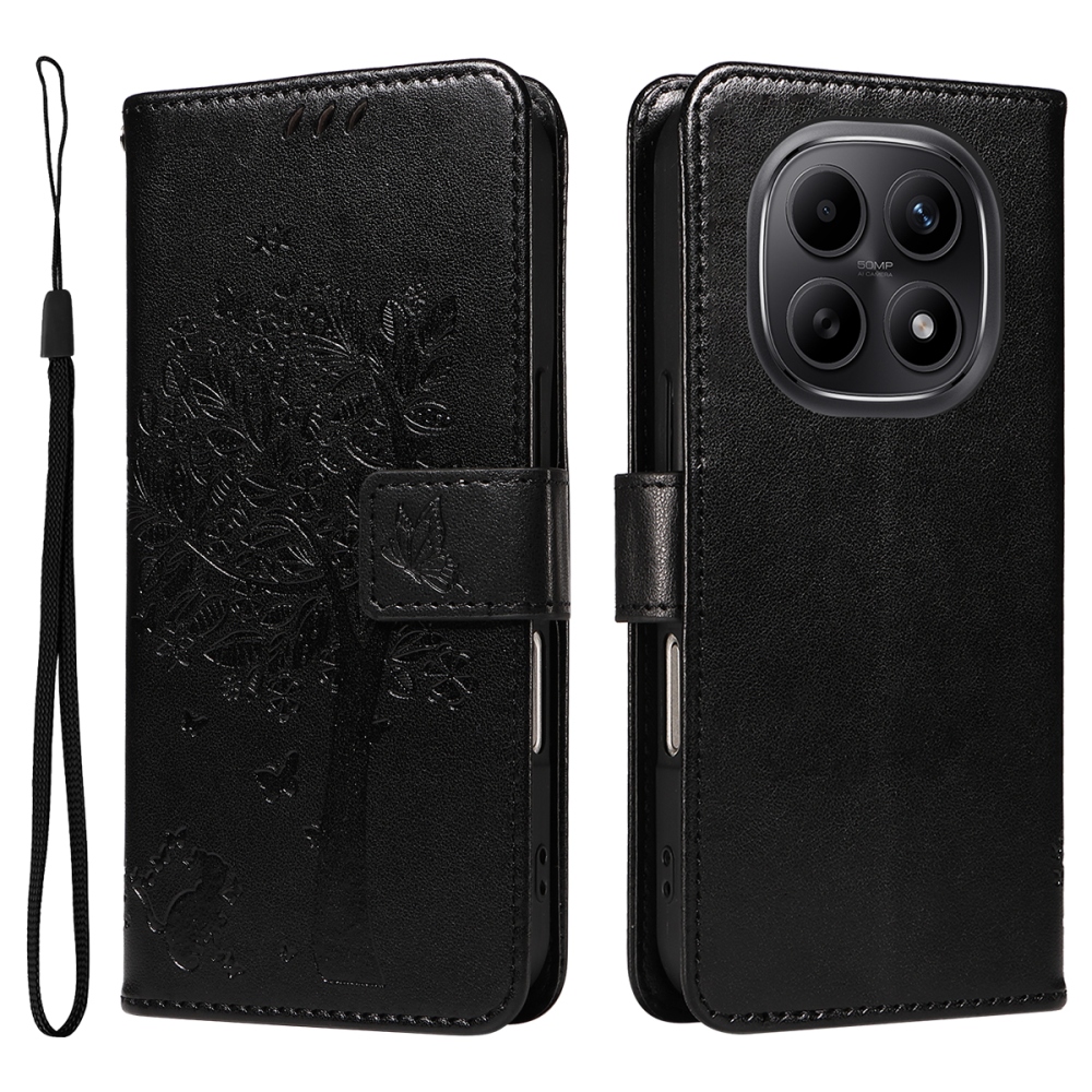 Trees knižkové púzdro na Xiaomi Poco M8 5G/Redmi Note 15 5G/Note 15 4G - čierne