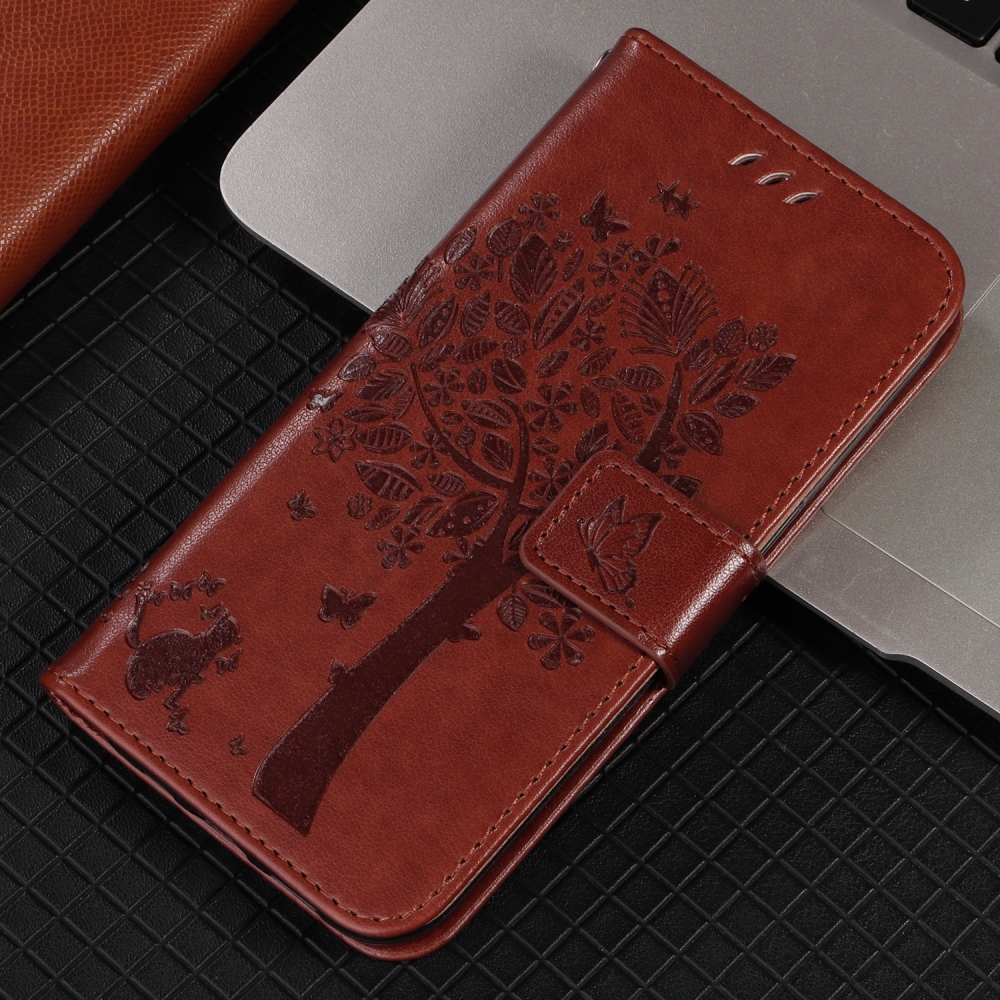 Trees knižkové púzdro na Xiaomi Poco M8 5G/Redmi Note 15 5G/Note 15 4G - hnedé