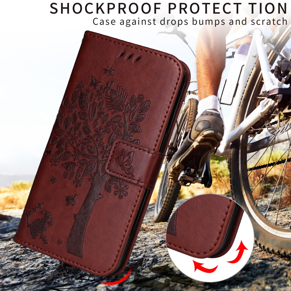 Trees knižkové púzdro na Xiaomi Poco M8 5G/Redmi Note 15 5G/Note 15 4G - hnedé