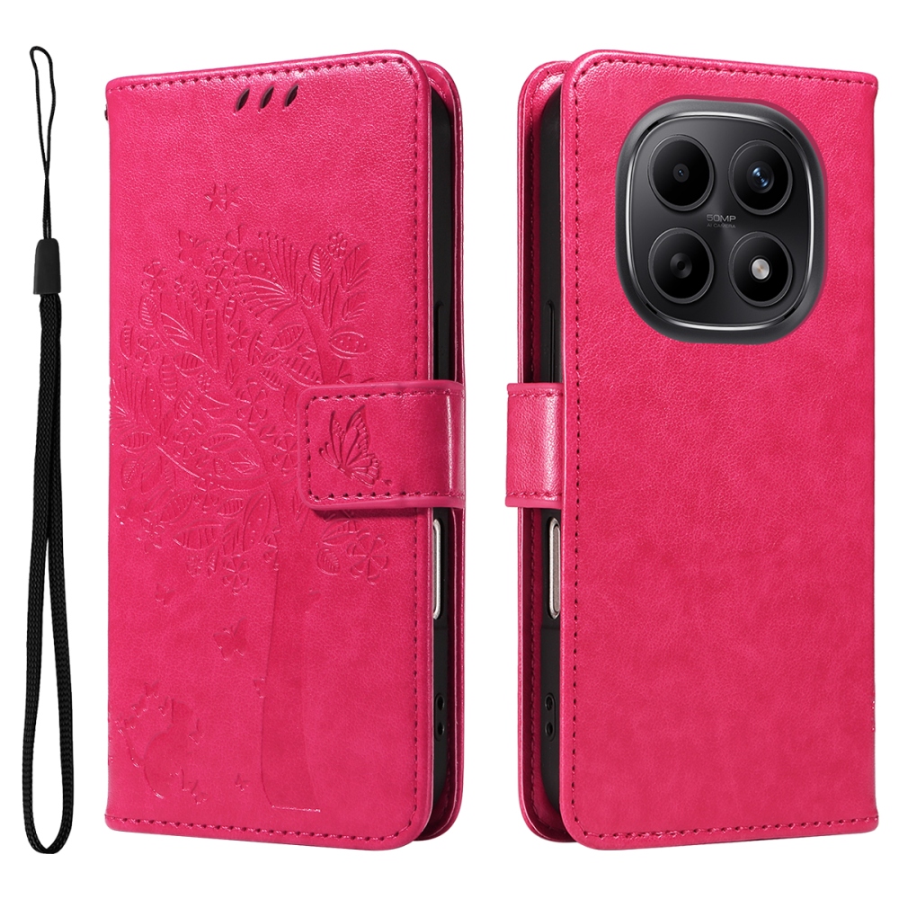 Trees knižkové púzdro na Xiaomi Poco M8 5G/Redmi Note 15 5G/Note 15 4G - rose