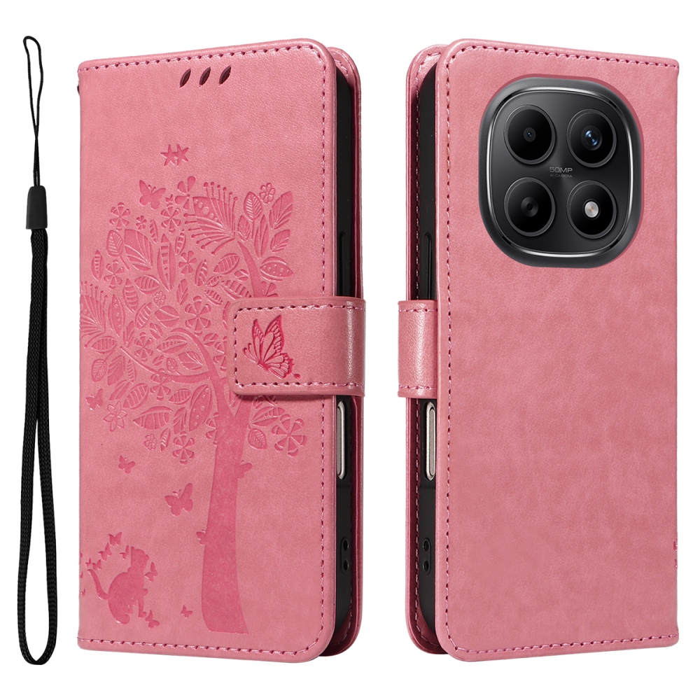 Trees knižkové púzdro na Xiaomi Poco M8 5G/Redmi Note 15 5G/Note 15 4G - ružové