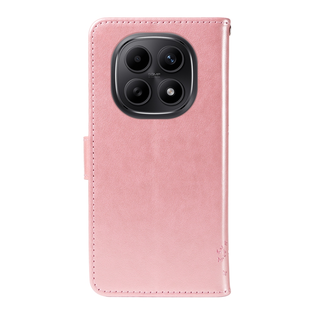 Trees knižkové púzdro na Xiaomi Poco M8 5G/Redmi Note 15 5G/Note 15 4G - ružovozlaté