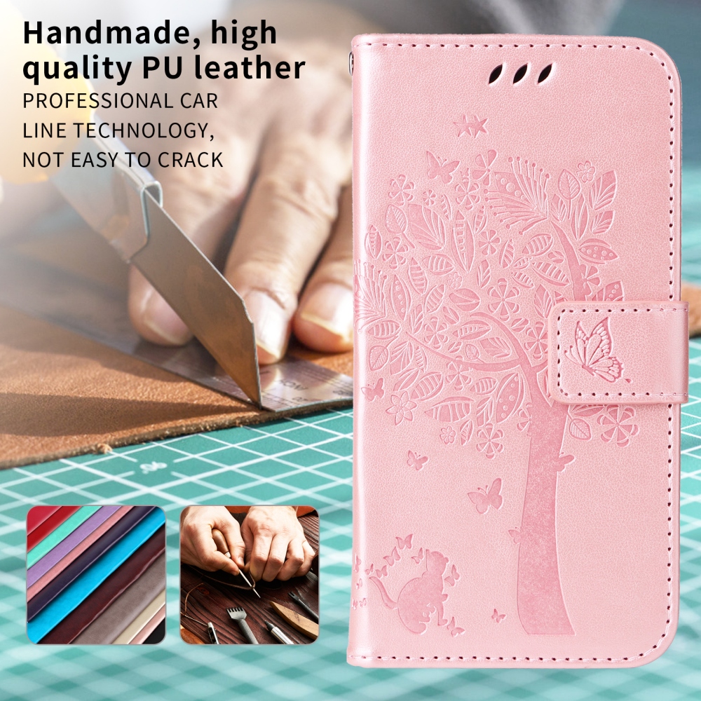 Trees knižkové púzdro na Xiaomi Poco M8 5G/Redmi Note 15 5G/Note 15 4G - ružovozlaté
