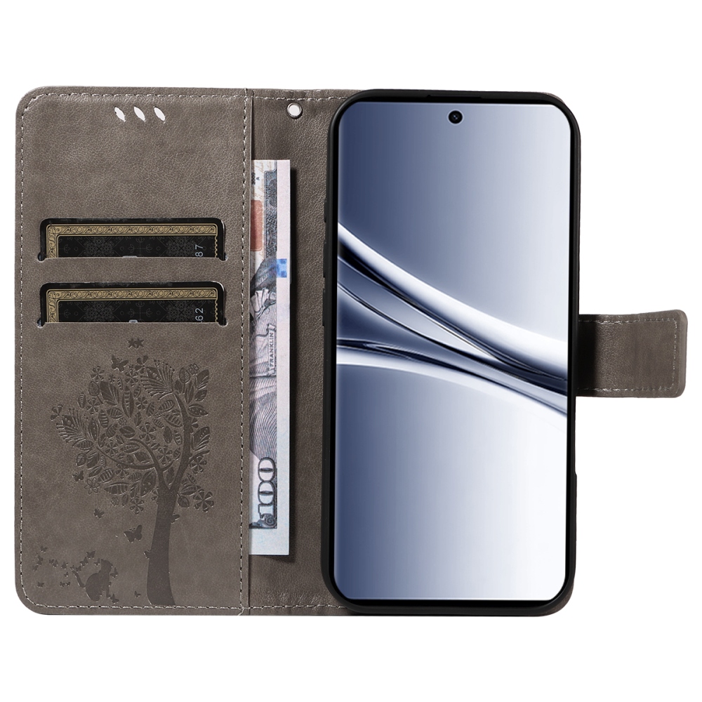 Trees knižkové púzdro na Xiaomi Poco M8 5G/Redmi Note 15 5G/Note 15 4G - šedé