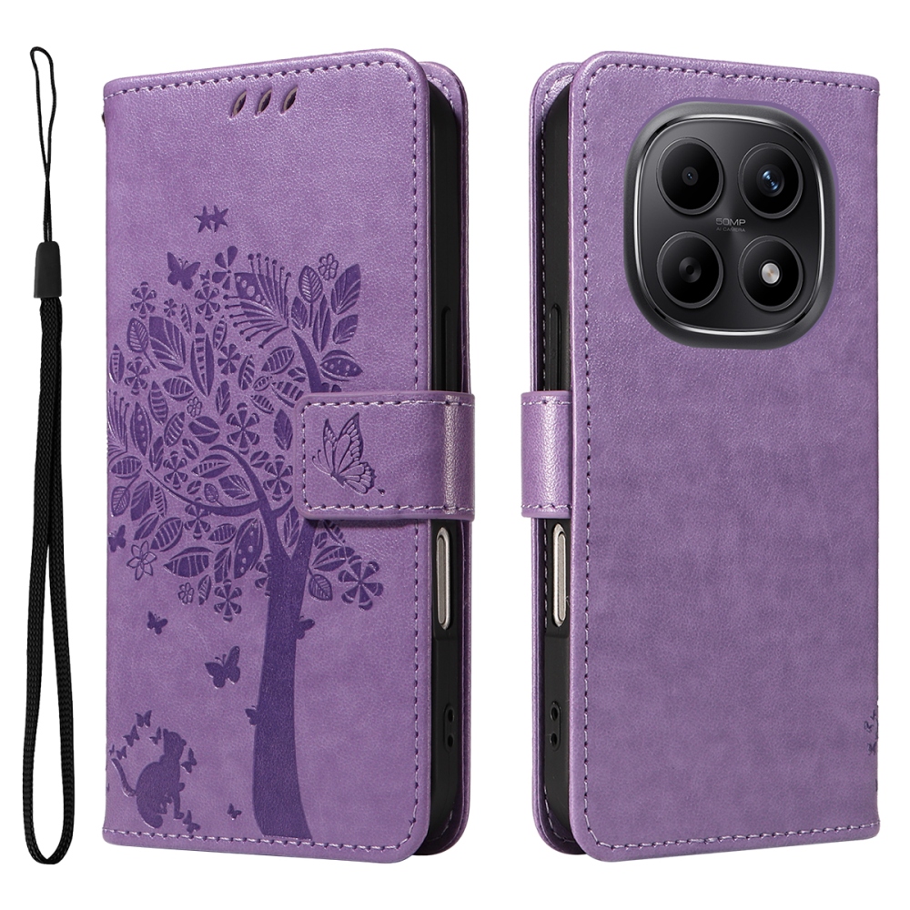 Trees knižkové púzdro na Xiaomi Poco M8 5G/Redmi Note 15 5G/Note 15 4G - svetlofialové