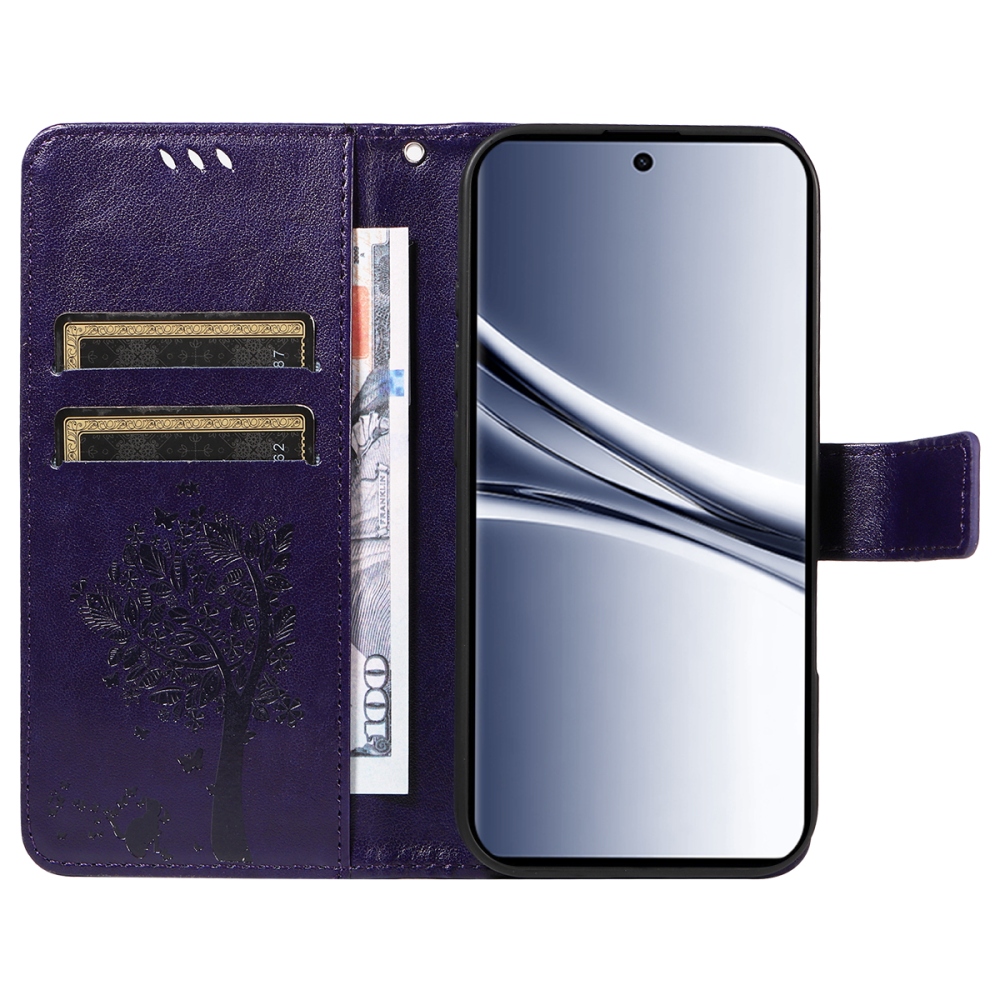 Trees knižkové púzdro na Xiaomi Poco M8 5G/Redmi Note 15 5G/Note 15 4G - tmavofialové