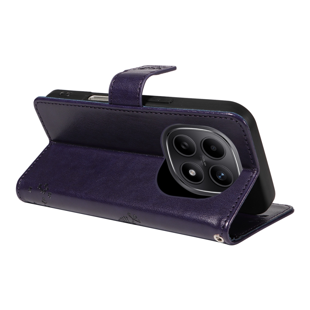 Trees knižkové púzdro na Xiaomi Poco M8 5G/Redmi Note 15 5G/Note 15 4G - tmavofialové