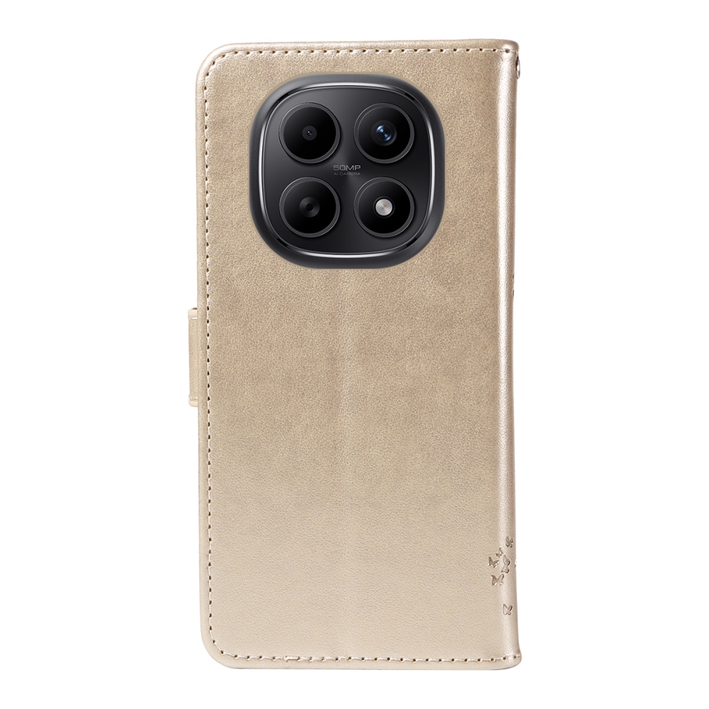 Trees knižkové púzdro na Xiaomi Poco M8 5G/Redmi Note 15 5G/Note 15 4G - zlaté