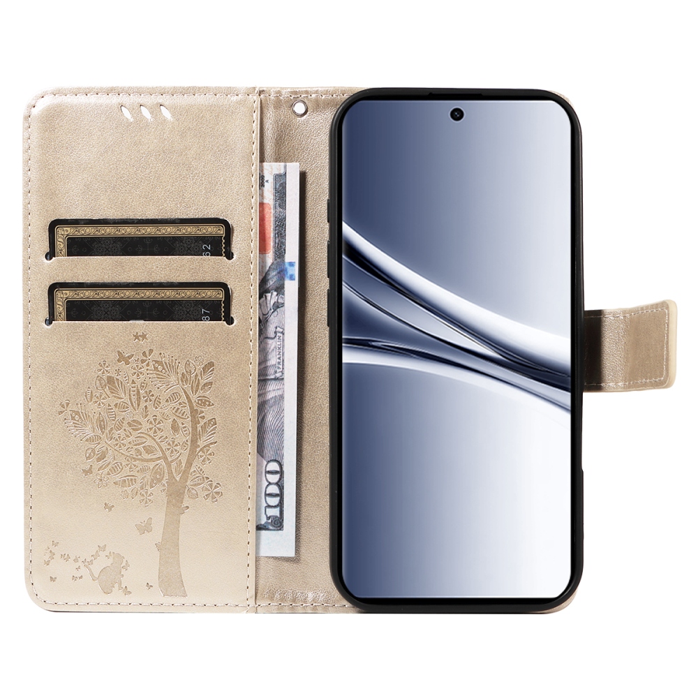Trees knižkové púzdro na Xiaomi Poco M8 5G/Redmi Note 15 5G/Note 15 4G - zlaté