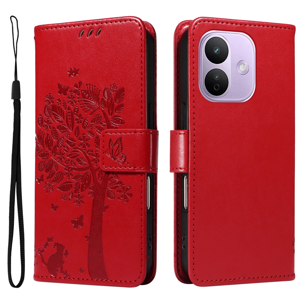 Trees knižkové púzdro na Xiaomi Redmi Note 17 Pro 5G - červené