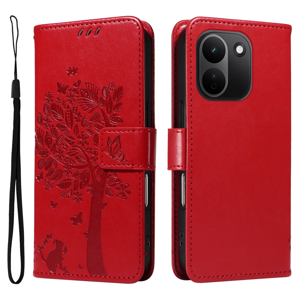 Trees knižkové púzdro na Xiaomi Redmi Note 17 Pro Max 5G - červené