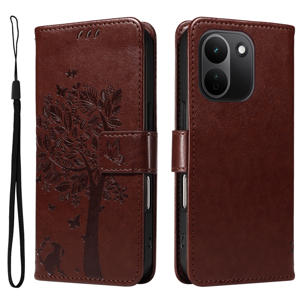 Trees knižkové púzdro na Xiaomi Redmi Note 17 Pro Max 5G - hnedé