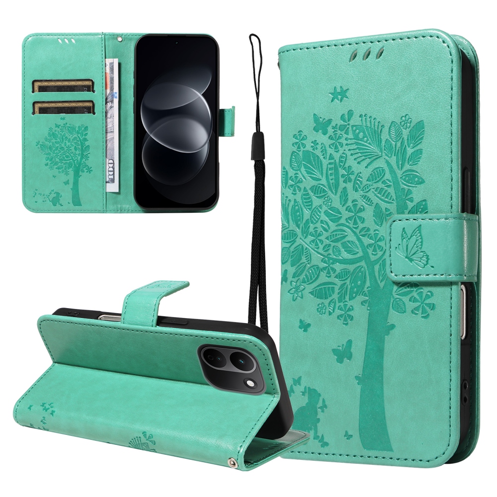 Trees knižkové púzdro na Xiaomi Redmi Note 17 Pro Max 5G - modrozelené