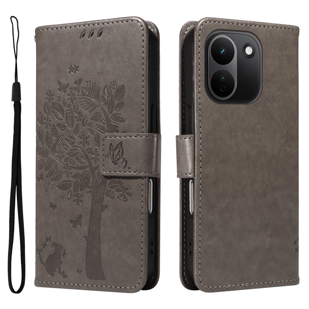 Trees knižkové púzdro na Xiaomi Redmi Note 17 Pro Max 5G - šedé