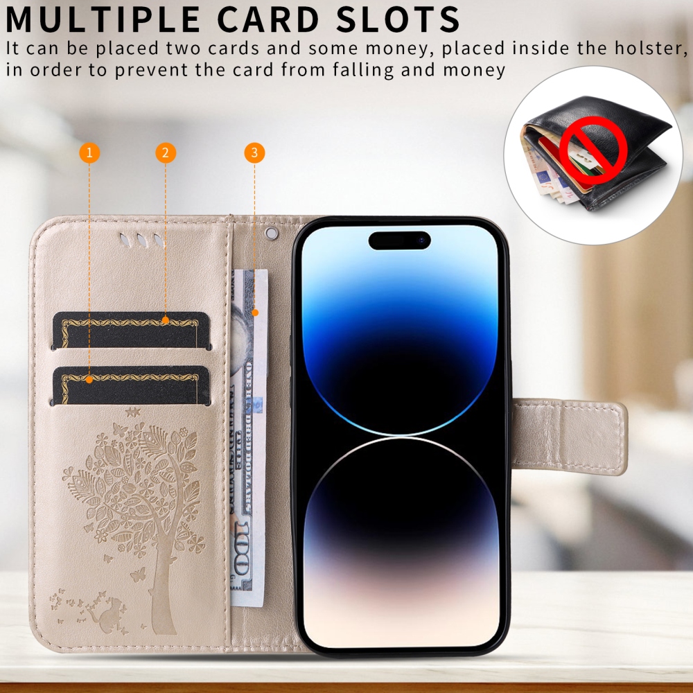 Trees knižkové púzdro na Xiaomi Redmi Note 17 Pro Max 5G - zlaté