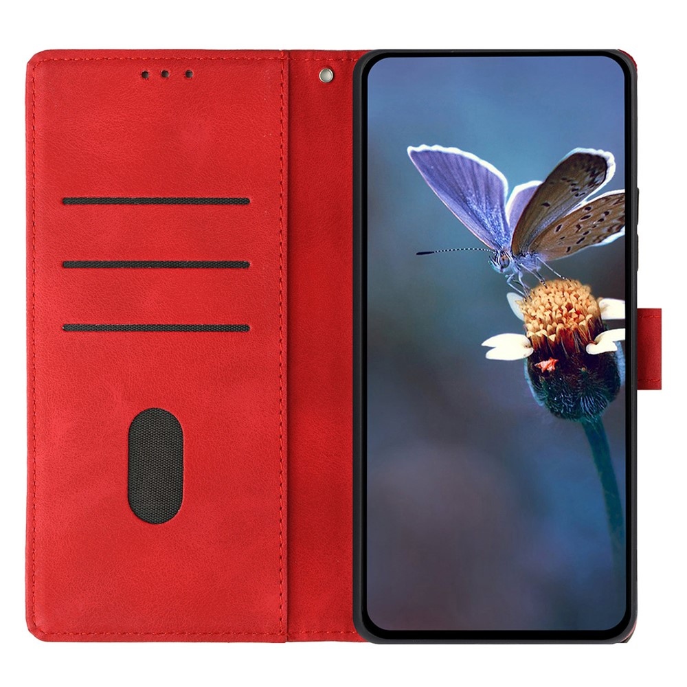 Triangly knižkové púzdro na Samsung Galaxy A37 5G - červené