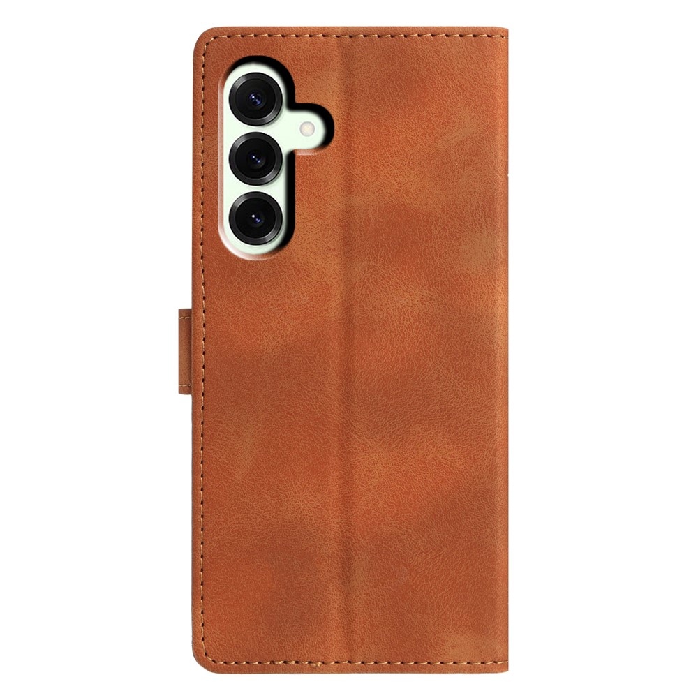 Triangly knižkové púzdro na Samsung Galaxy A37 5G - hnedé