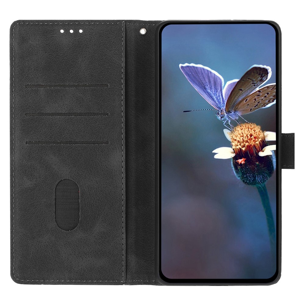 Triangly knižkové púzdro na Samsung Galaxy A57 5G - čierne